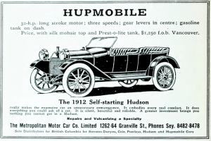 Eine Werbung mit einem Auto und Text.