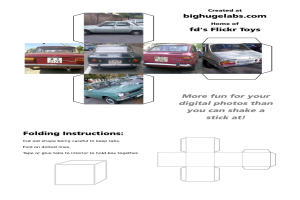 Eine Präsentation mit Fahrzeugen auf der Straße und Text.